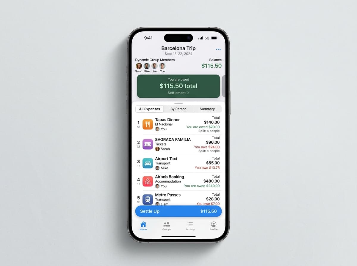 SplitWise - Expense Sharing App interface preview